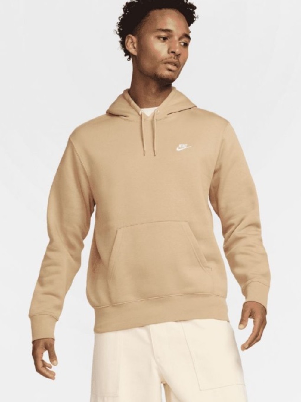 Nike Men's Club Fleece Hoodie - Beige
